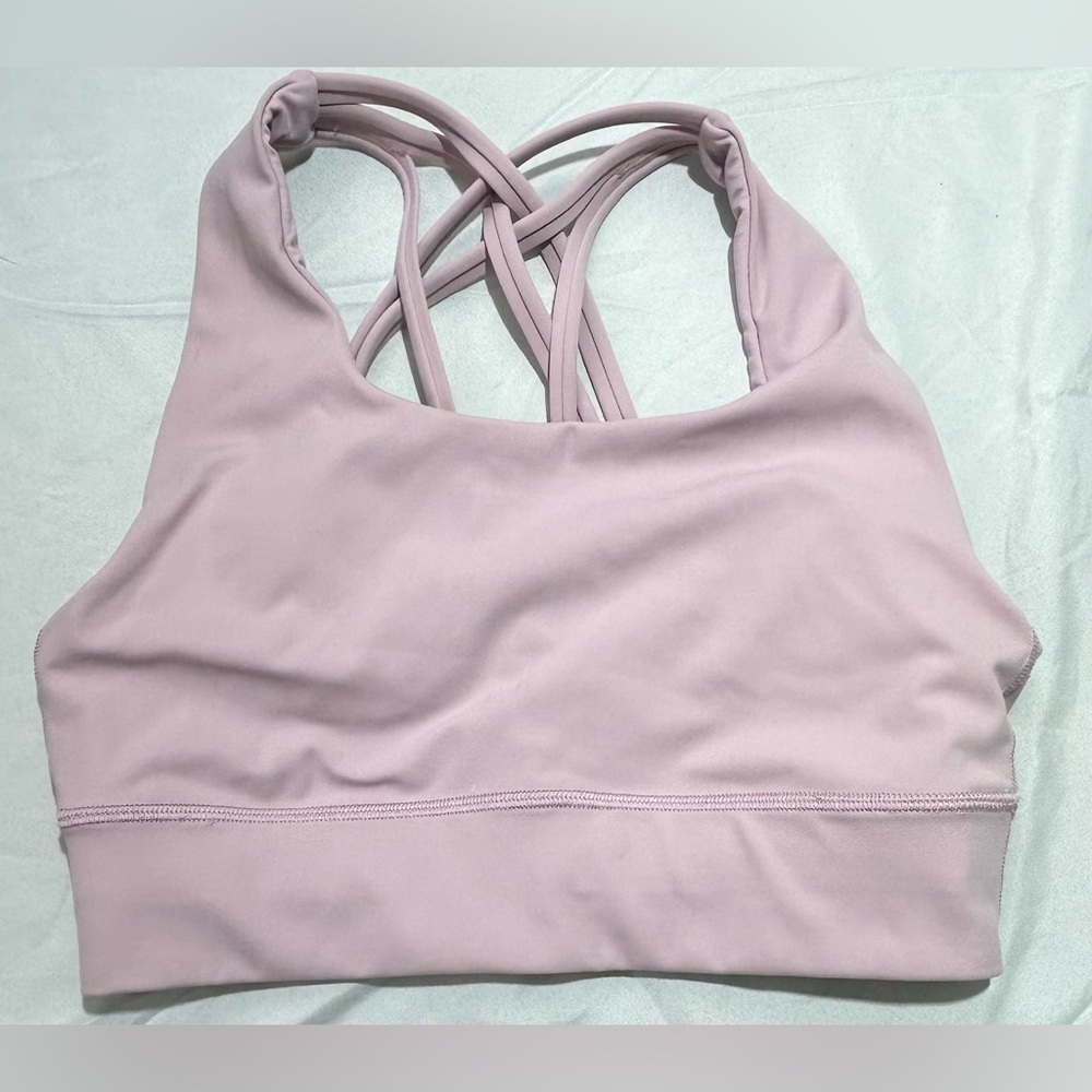 Aritzia TnAction Pink Comfortable Athletic Sports Bra Size Small Strappy Back